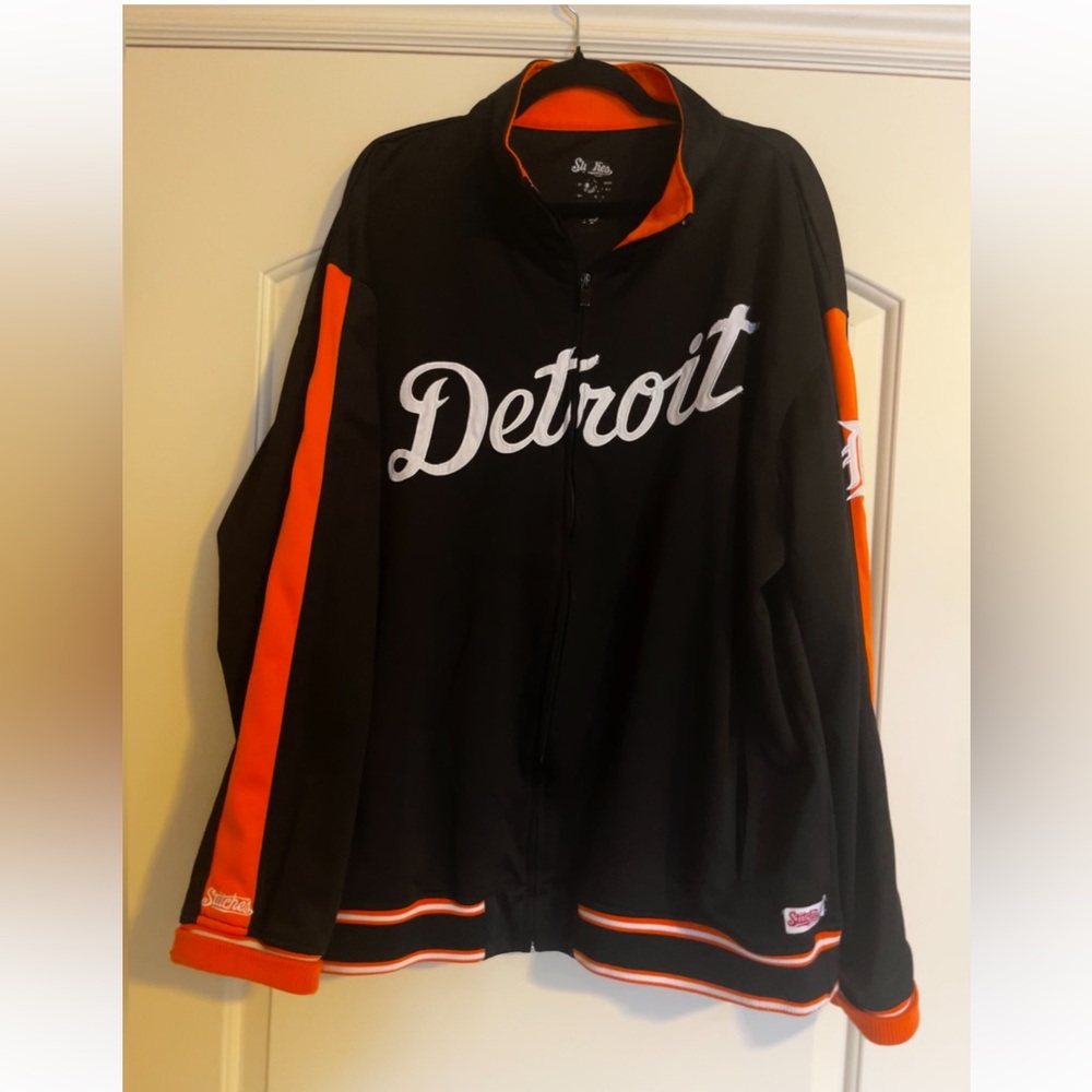 Stitches Black & Orange Detroit Tiger zip up sweatshirt. 2XL